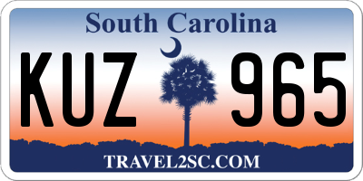 SC license plate KUZ965