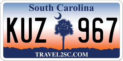 SC license plate KUZ967