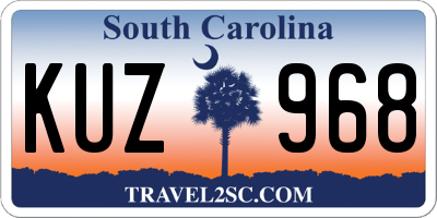 SC license plate KUZ968
