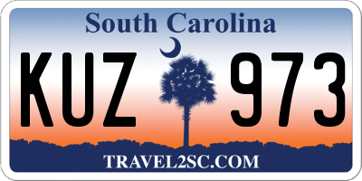 SC license plate KUZ973