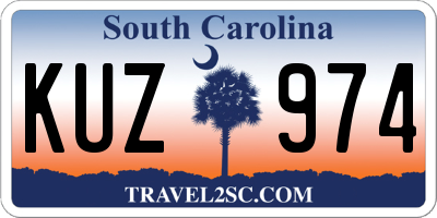SC license plate KUZ974