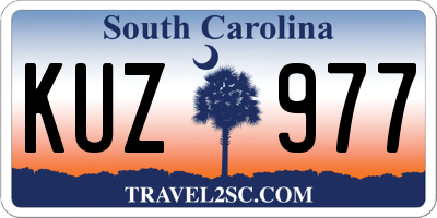 SC license plate KUZ977