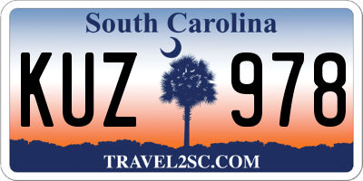 SC license plate KUZ978