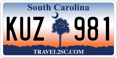 SC license plate KUZ981