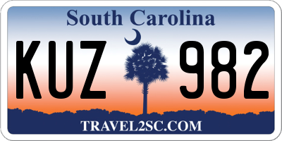 SC license plate KUZ982
