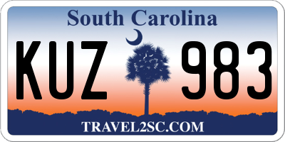 SC license plate KUZ983