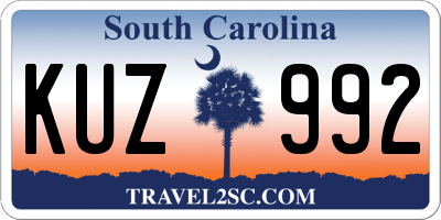 SC license plate KUZ992
