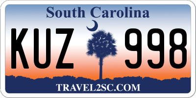 SC license plate KUZ998