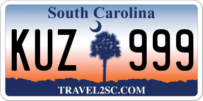 SC license plate KUZ999