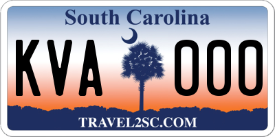SC license plate KVA000