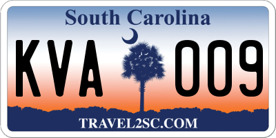 SC license plate KVA009