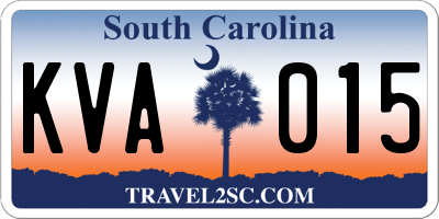 SC license plate KVA015