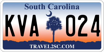 SC license plate KVA024