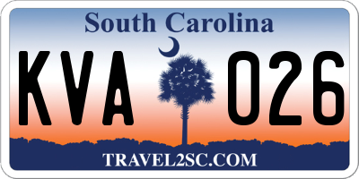 SC license plate KVA026