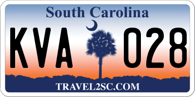 SC license plate KVA028