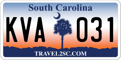 SC license plate KVA031