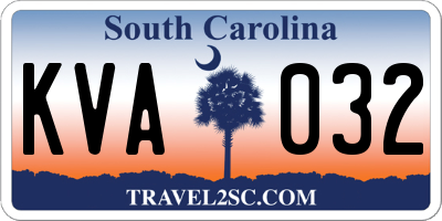 SC license plate KVA032