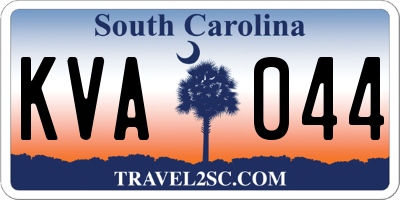 SC license plate KVA044