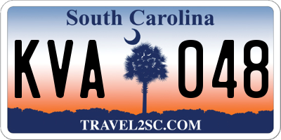 SC license plate KVA048