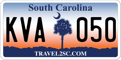 SC license plate KVA050