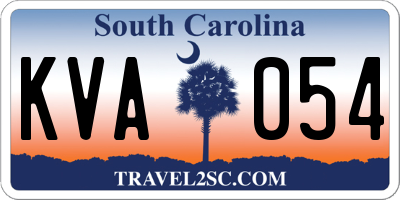 SC license plate KVA054