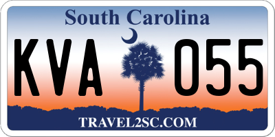 SC license plate KVA055