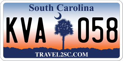 SC license plate KVA058