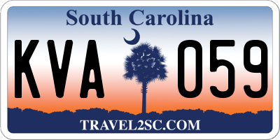 SC license plate KVA059