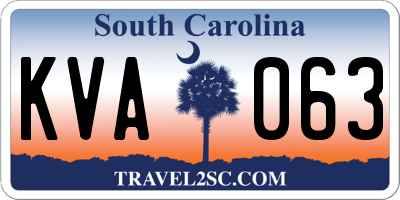 SC license plate KVA063