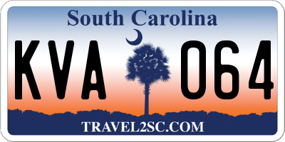 SC license plate KVA064