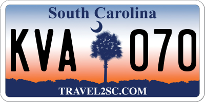 SC license plate KVA070