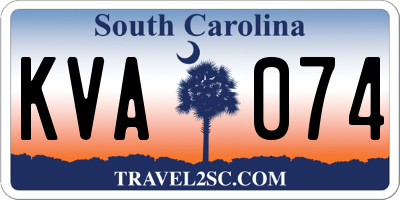 SC license plate KVA074