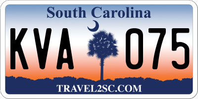 SC license plate KVA075