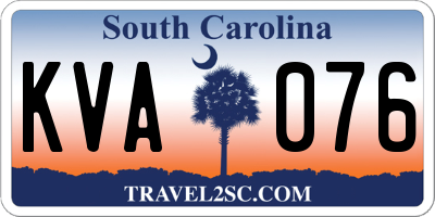 SC license plate KVA076