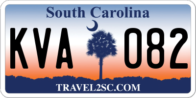 SC license plate KVA082