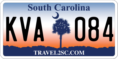SC license plate KVA084