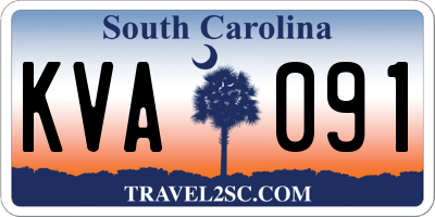 SC license plate KVA091