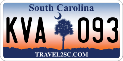 SC license plate KVA093