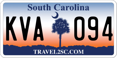 SC license plate KVA094