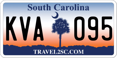 SC license plate KVA095