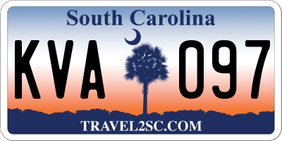 SC license plate KVA097