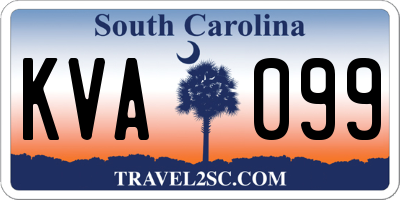 SC license plate KVA099