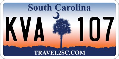 SC license plate KVA107
