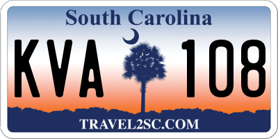 SC license plate KVA108