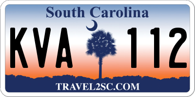 SC license plate KVA112