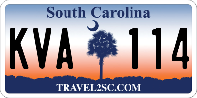 SC license plate KVA114