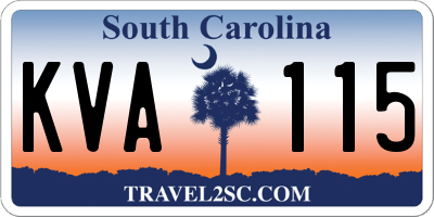 SC license plate KVA115