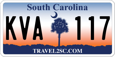 SC license plate KVA117