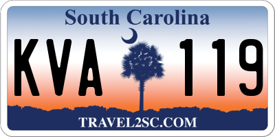 SC license plate KVA119