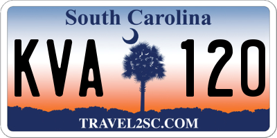 SC license plate KVA120
